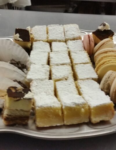 Assorted Dessert Tray-Lemon Squares, Macaroons, Turtle Swirls